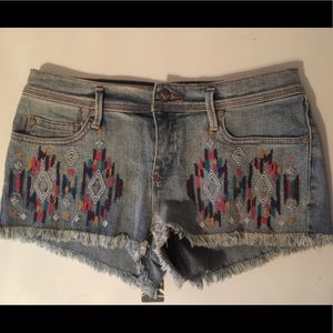 Roxy Aztec jean shorts